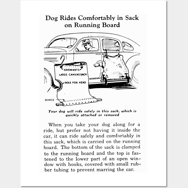 Vintage Dog Seat Advert Wall Art by LordNeckbeard